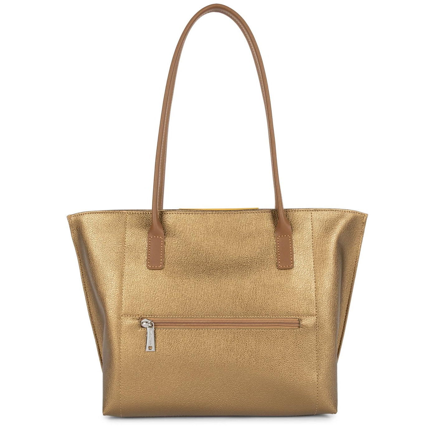 sac cabas épaule - maya #couleur_bronze-jaune-camel