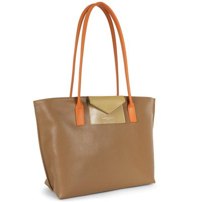 sac cabas épaule - maya #couleur_camel-naturel-orange