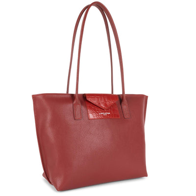 sac cabas épaule - maya #couleur_carmin-rouge-carmin