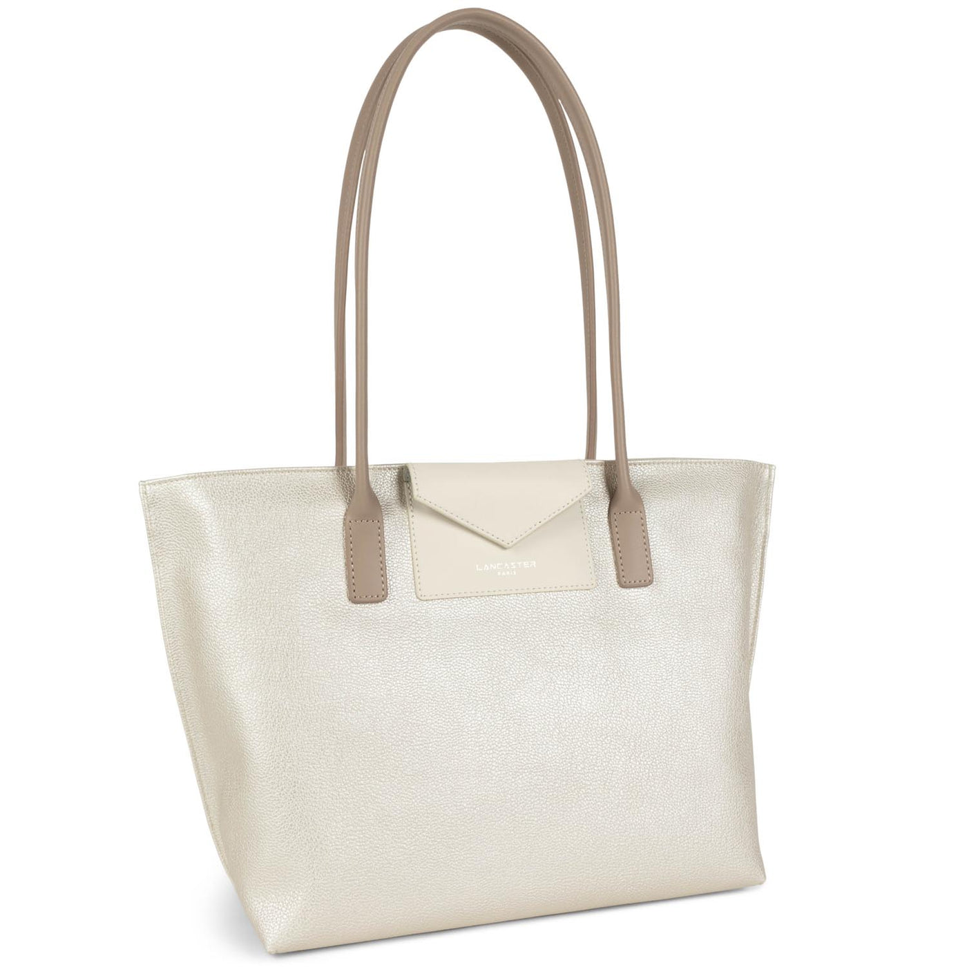 sac cabas épaule - maya #couleur_nacre-ecru-nude