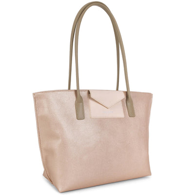 sac cabas épaule - maya #couleur_rose-nacre-rose-nude