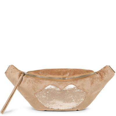 sac banane - actual velvet & séquin #couleur_nude