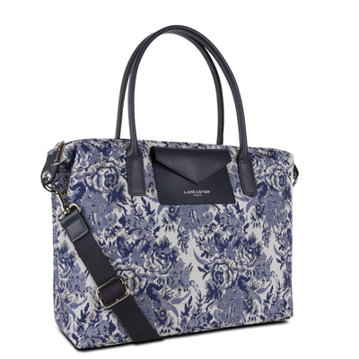 sac cabas main - actual damier tréssé #couleur_bleu-fleur