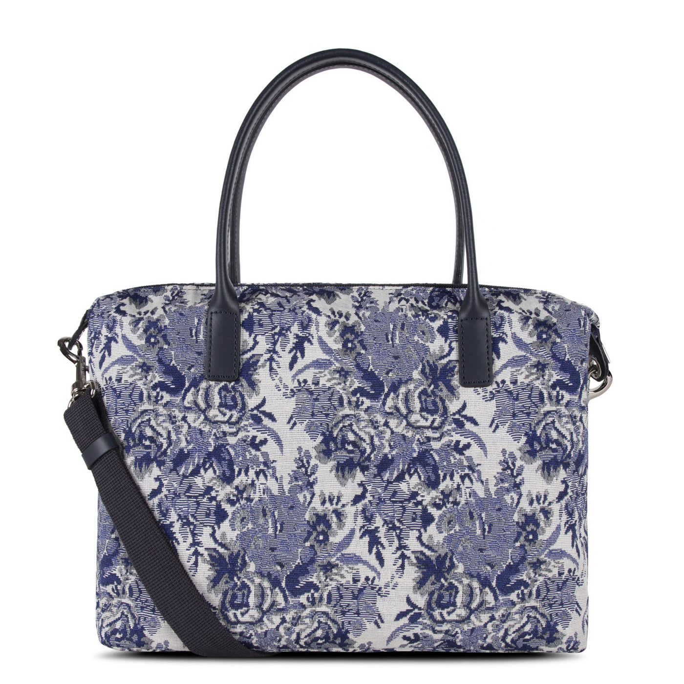 sac cabas main - actual damier tréssé #couleur_bleu-fleur