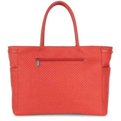sac cabas épaule - actual damier tréssé #couleur_corail
