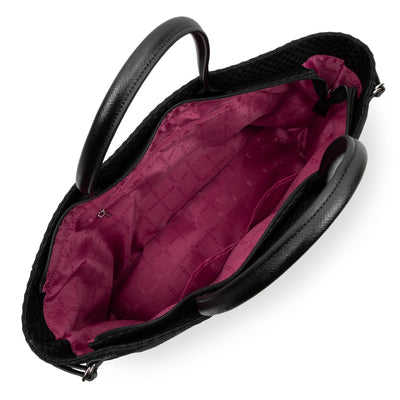 sac cabas épaule - actual damier tréssé #couleur_noir
