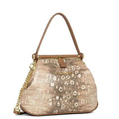 mini sac à main - studio dream #couleur_camel-iguane