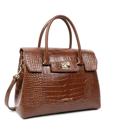 sac à main - exotic lézard & croco cn #couleur_caramel
