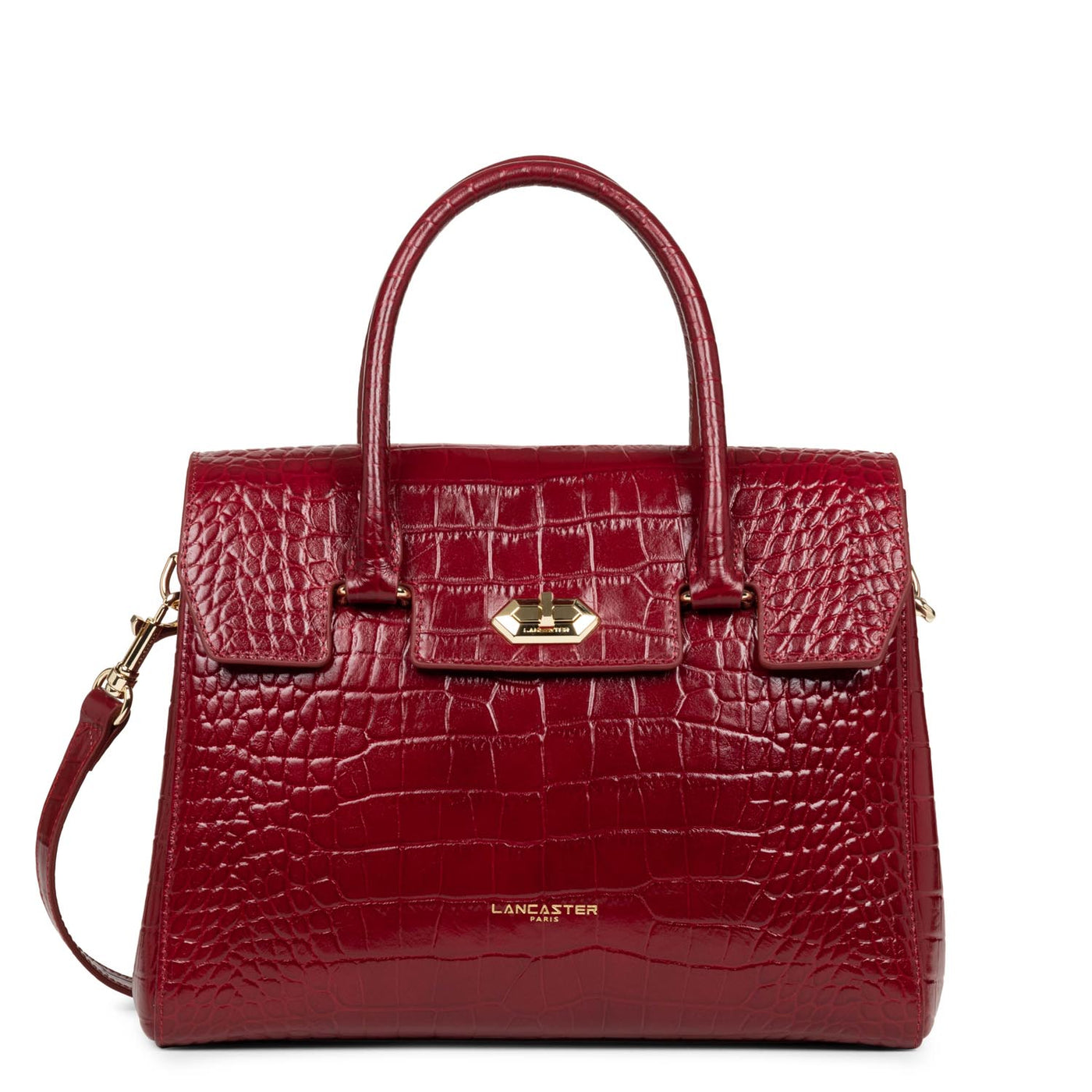 sac à main - exotic lézard & croco cn #couleur_carmin