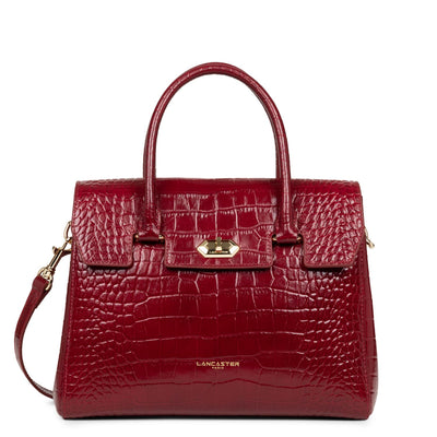 sac à main - exotic lézard & croco cn #couleur_carmin