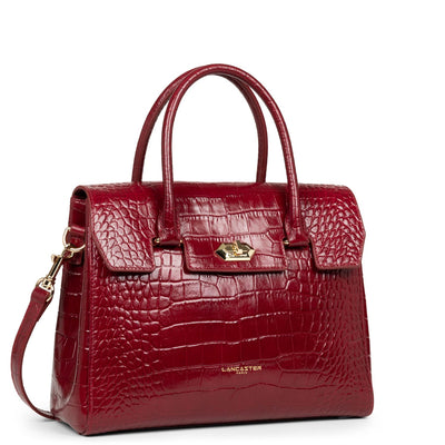 sac à main - exotic lézard & croco cn #couleur_carmin