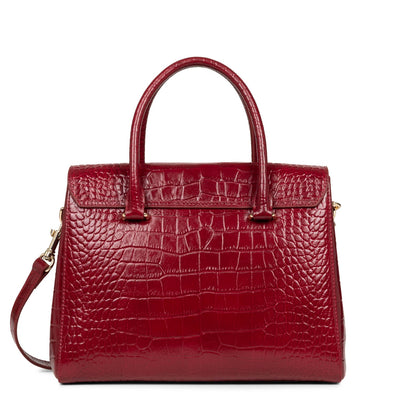 sac à main - exotic lézard & croco cn #couleur_carmin