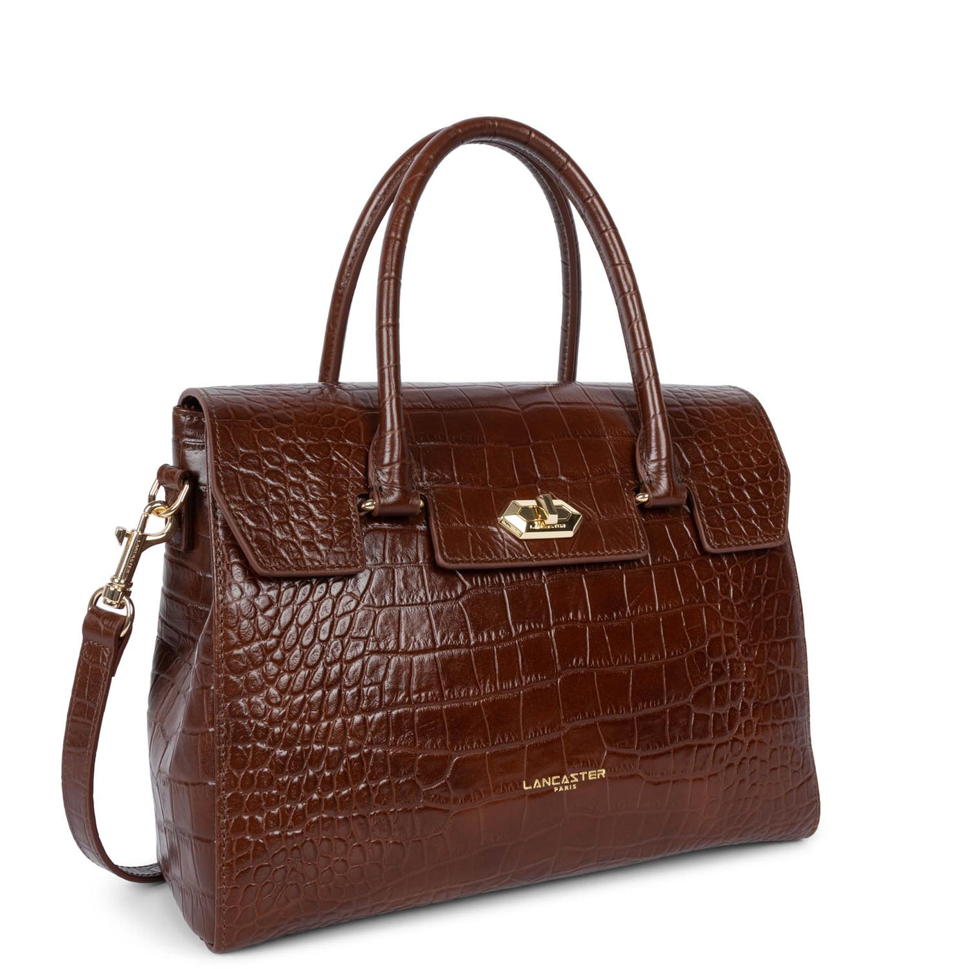 sac à main - exotic lézard & croco cn #couleur_chataigne