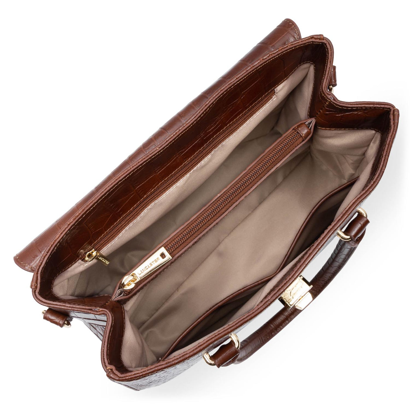 sac à main - exotic lézard & croco cn #couleur_chataigne