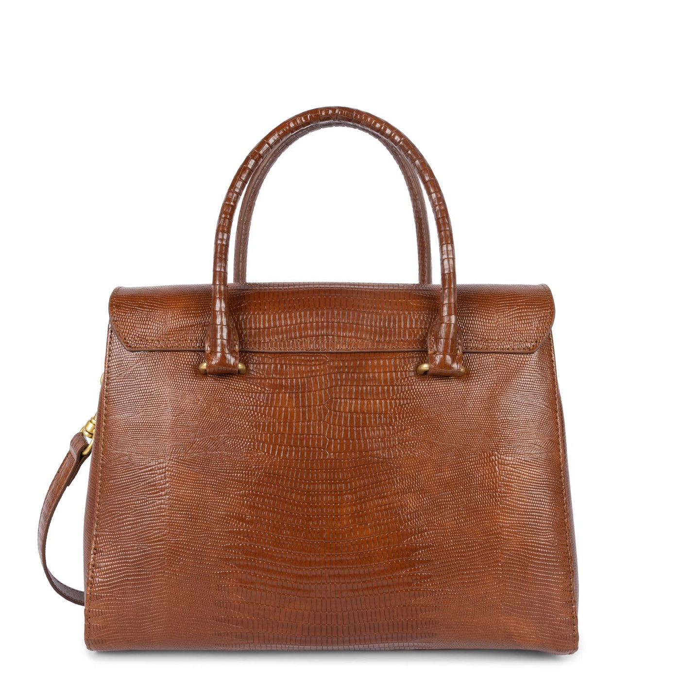 sac à main - exotic lézard & croco cn #couleur_cognac-lzard