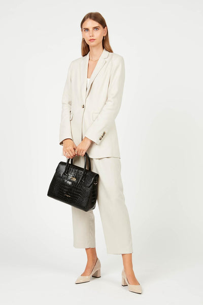 sac à main - exotic lézard & croco cn #couleur_noir