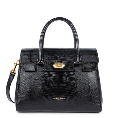 sac à main - exotic lézard & croco cn #couleur_noir-lzard