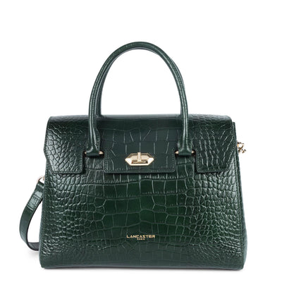 sac à main - exotic lézard & croco cn #couleur_vert-fort