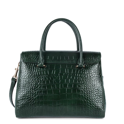sac à main - exotic lézard & croco cn #couleur_vert-fort