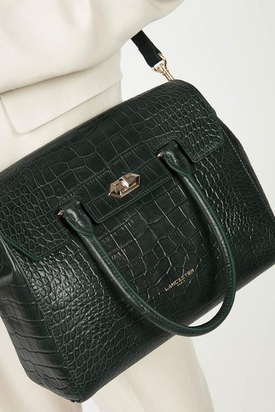 sac à main - exotic lézard & croco cn #couleur_vert-fort