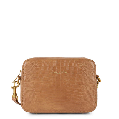 sac reporter - exotic lézard & croco cn #couleur_camel-lzard