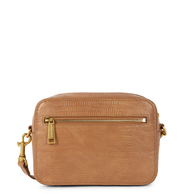 sac reporter - exotic lézard & croco cn #couleur_camel-lzard