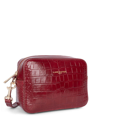 sac reporter - exotic lézard & croco cn #couleur_carmin