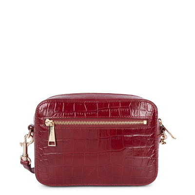 sac reporter - exotic lézard & croco cn #couleur_carmin