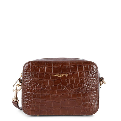 sac reporter - exotic lézard & croco cn #couleur_chataigne