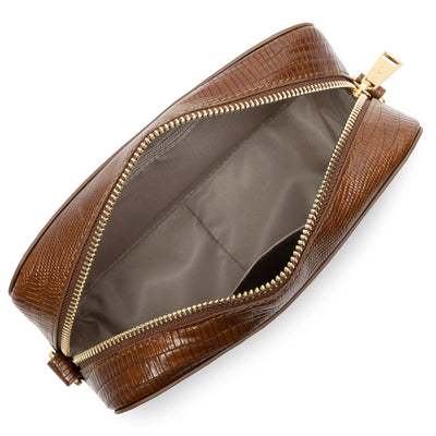 sac reporter - exotic lézard & croco cn #couleur_cognac-lzard