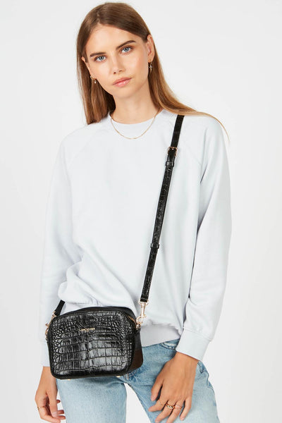 sac reporter - exotic lézard & croco cn #couleur_noir
