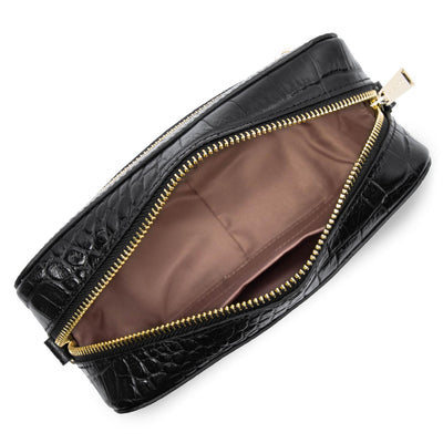 sac reporter - exotic lézard & croco cn #couleur_noir