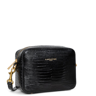 sac reporter - exotic lézard & croco cn #couleur_noir-lzard