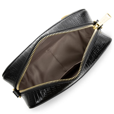 sac reporter - exotic lézard & croco cn #couleur_noir-lzard