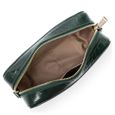 sac reporter - exotic lézard & croco cn #couleur_vert-fort
