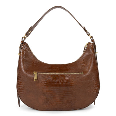 grand sac hobo - exotic lézard & croco cn #couleur_cognac-lzard