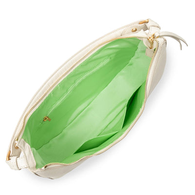 grand sac hobo - exotic lézard & croco cn #couleur_ecru-lzard