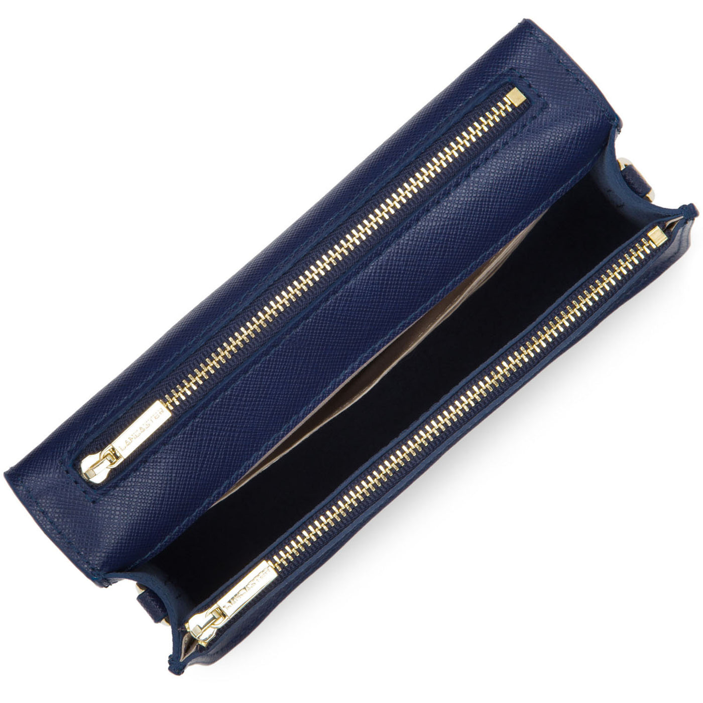 petit sac trotteur - saffiano signature #couleur_bleu-fonc