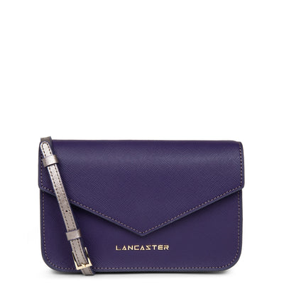 petit sac trotteur - saffiano signature #couleur_violet-mauve-or-rose