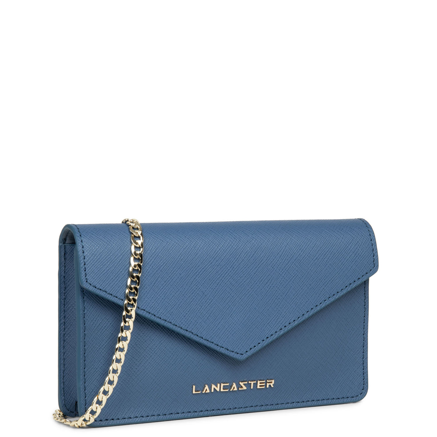 petit sac trotteur - saffiano signature #couleur_bleu-jeans