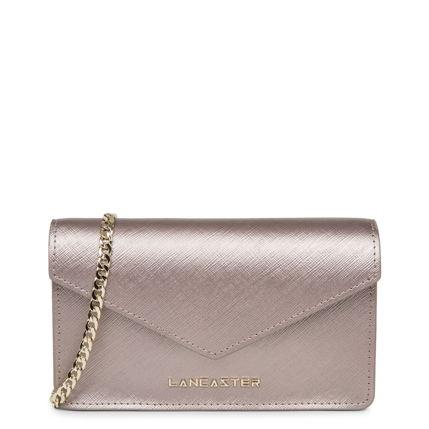 petit sac trotteur - saffiano signature #couleur_or-rose