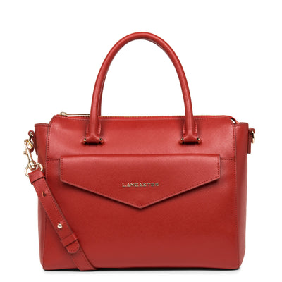 sac à main - saffiano signature #couleur_rouge