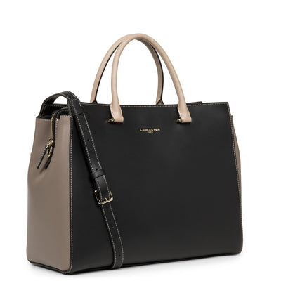 sac cabas main - smooth or #couleur_noir-taupe-nude-fonce