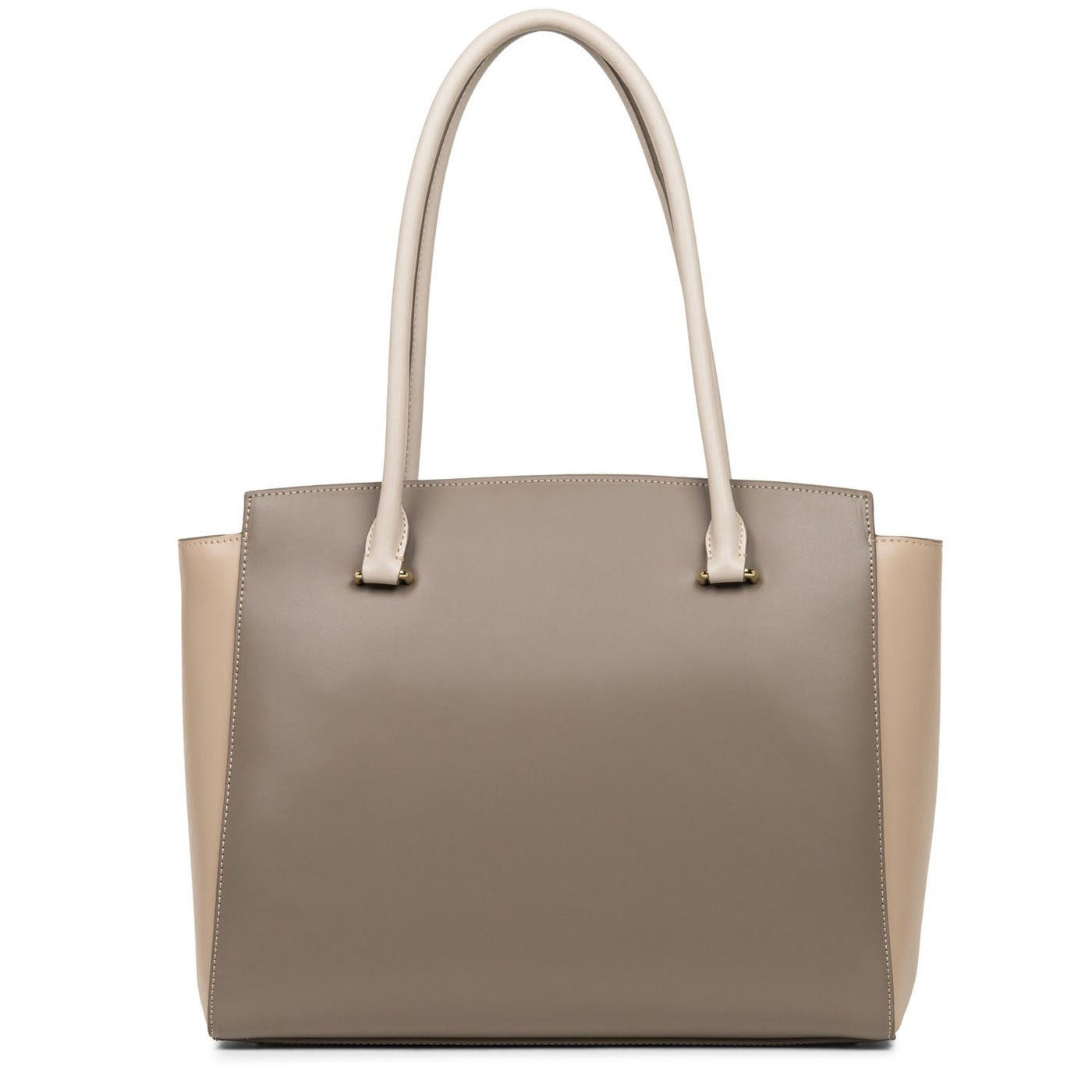sac cabas épaule - smooth or #couleur_taupe-nude-fonce-galet-rose