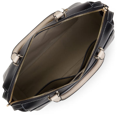 sac à main - smooth or #couleur_noir-ecru-galet-ros