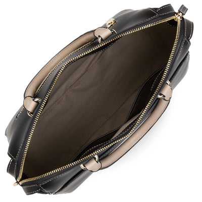 sac à main - smooth or #couleur_noir-taupe-nude-fonce