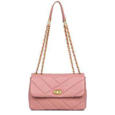 sac trotteur - croisé matelassé #couleur_rose-cendre