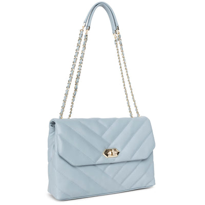 grand sac trotteur - soft matelassé #couleur_bleu-cendre