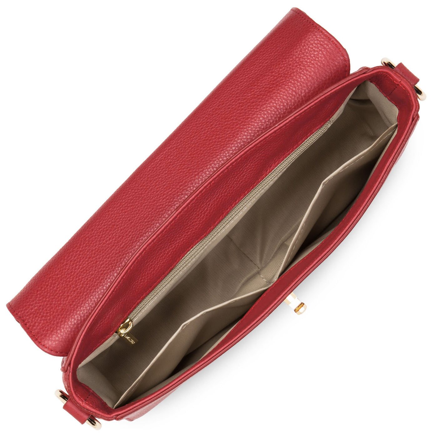 sac baguette - foulonné milano #couleur_rouge
