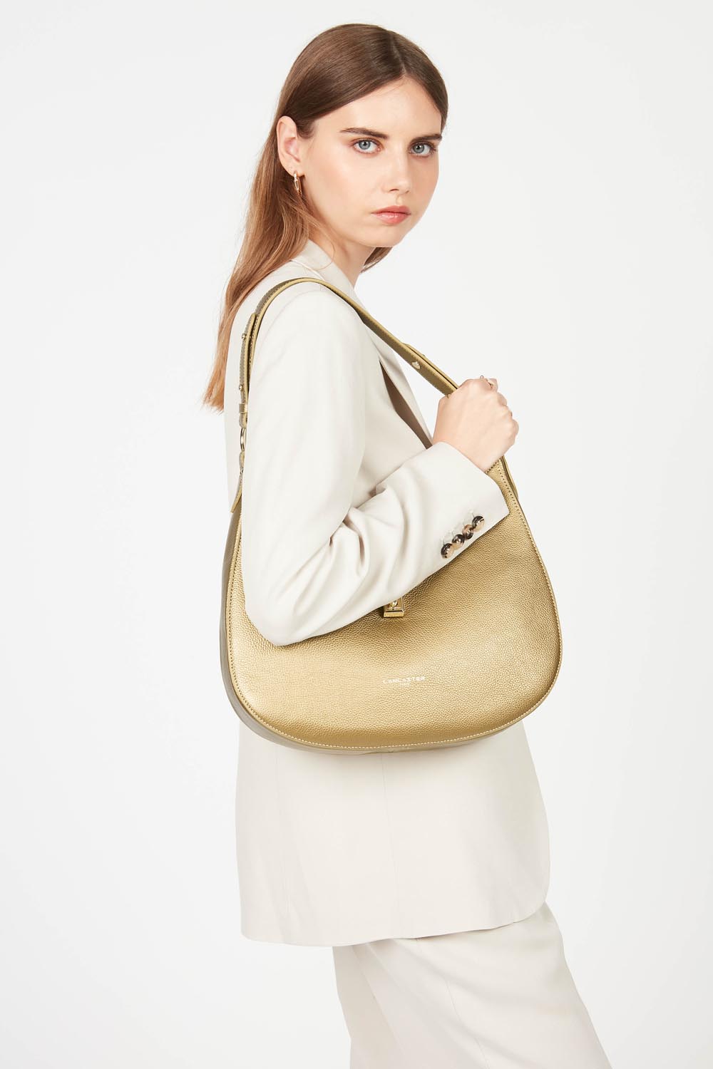 grand sac besace - foulonné milano #couleur_gold-antic